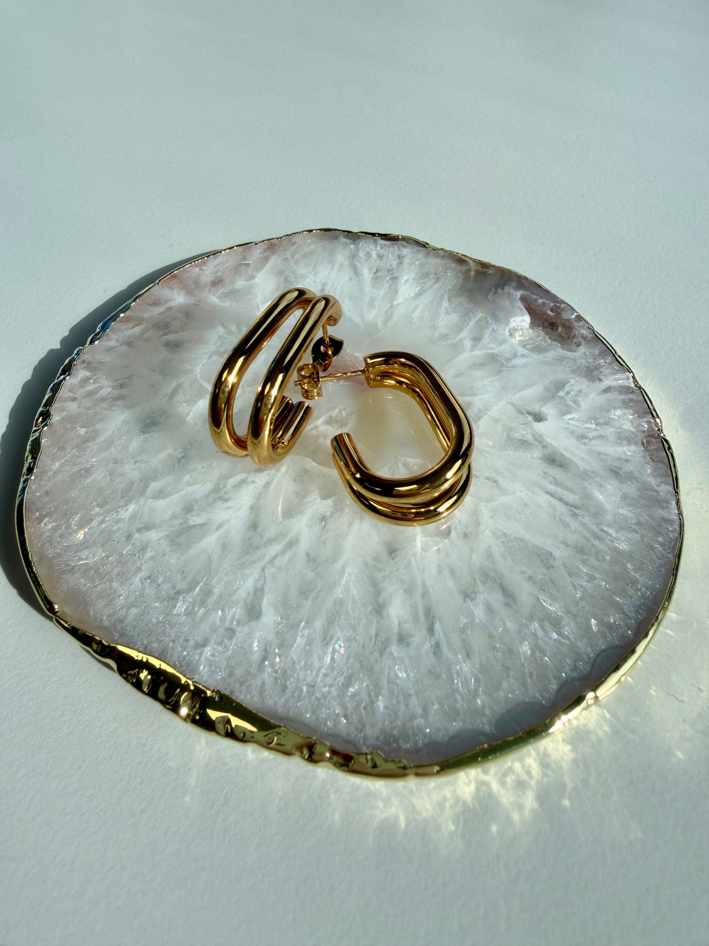 Aurelia Curve Hoops | Gold